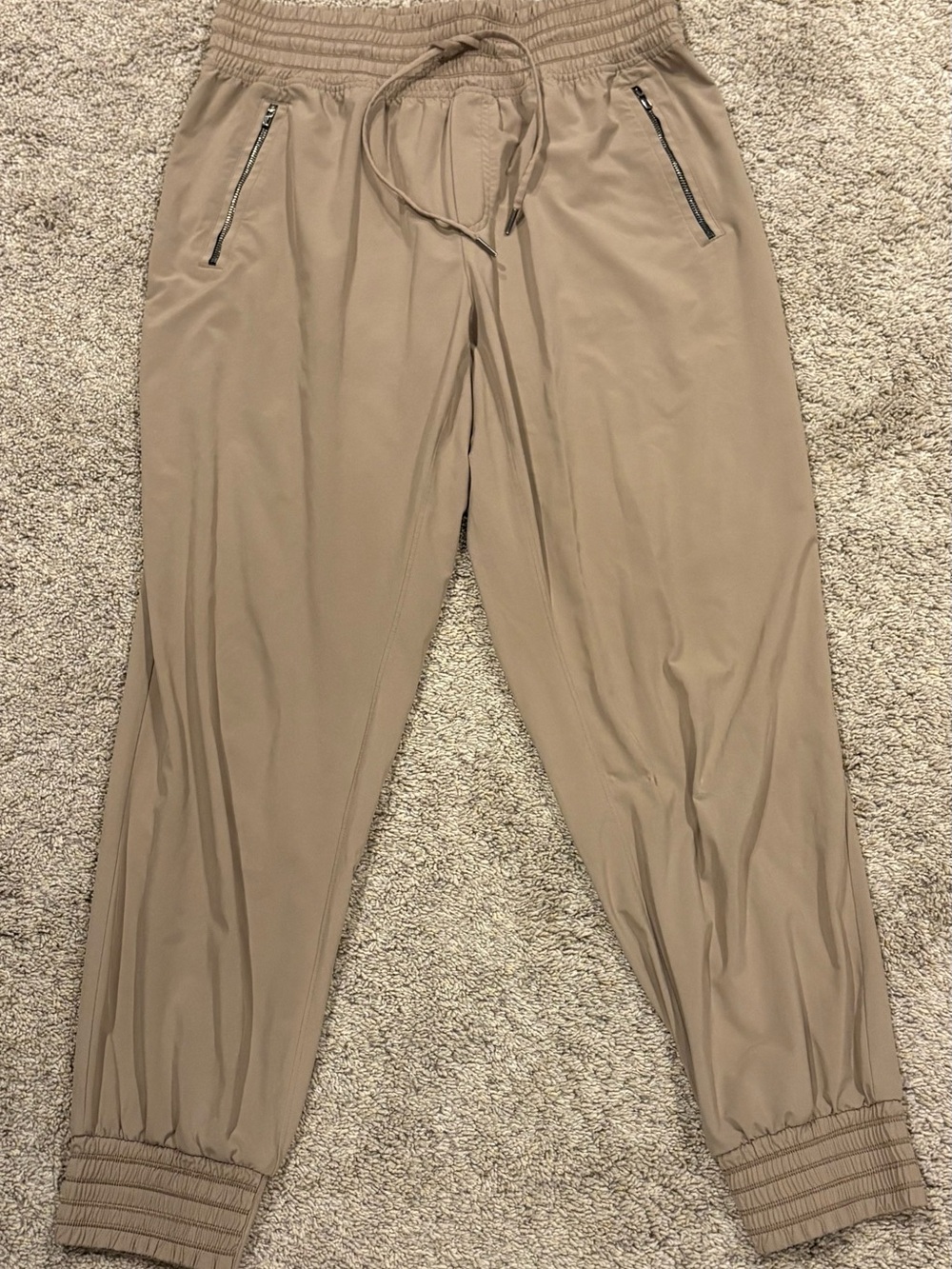 Athleta Camden Jogger Brownstone Beige High Rise Size 8